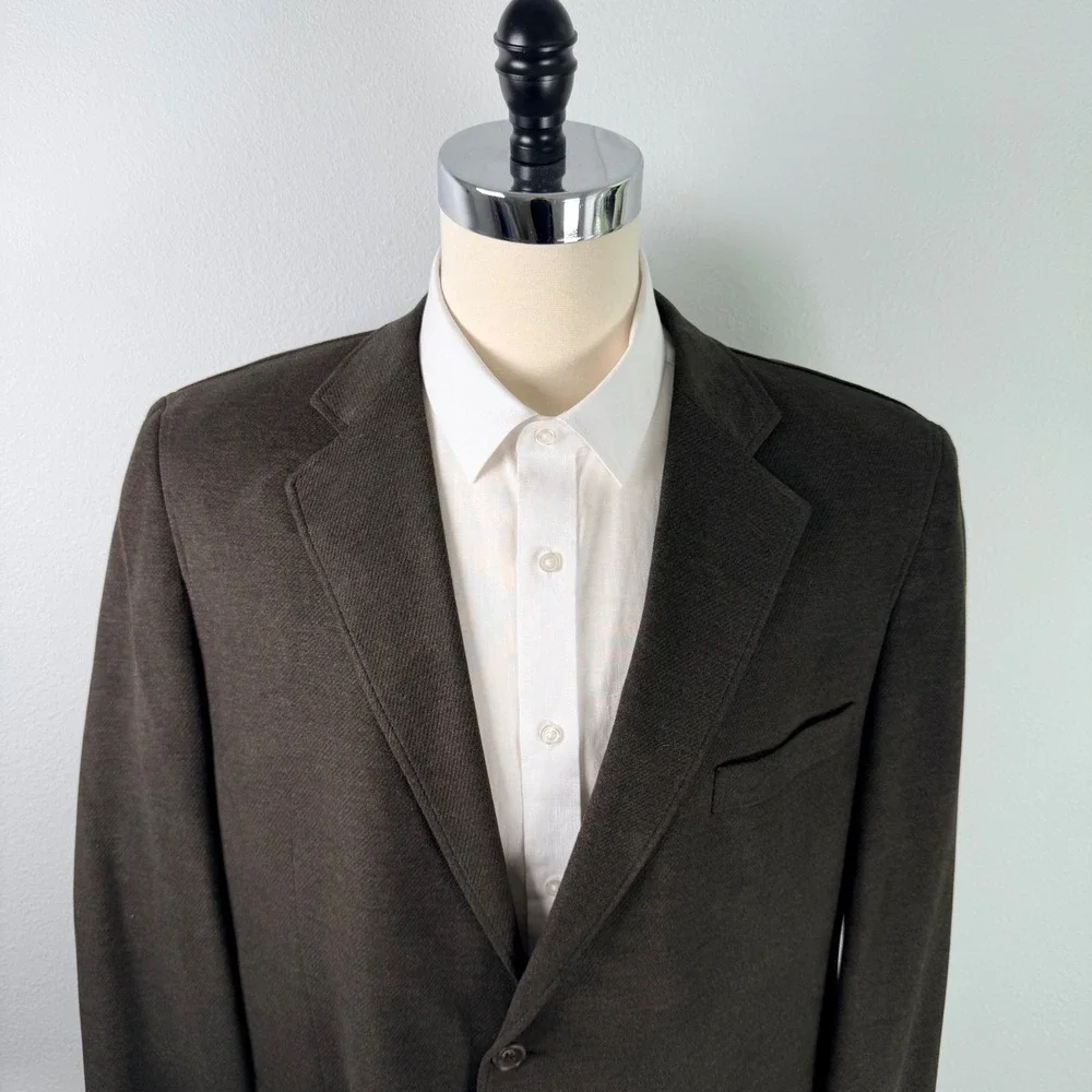 Alexander Julian Colours Mens 46R Brown Two Button Blazer Sport Coat Portugal